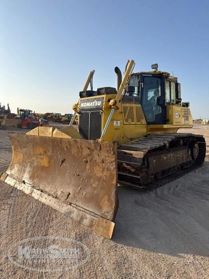Used Bulldozer in yard